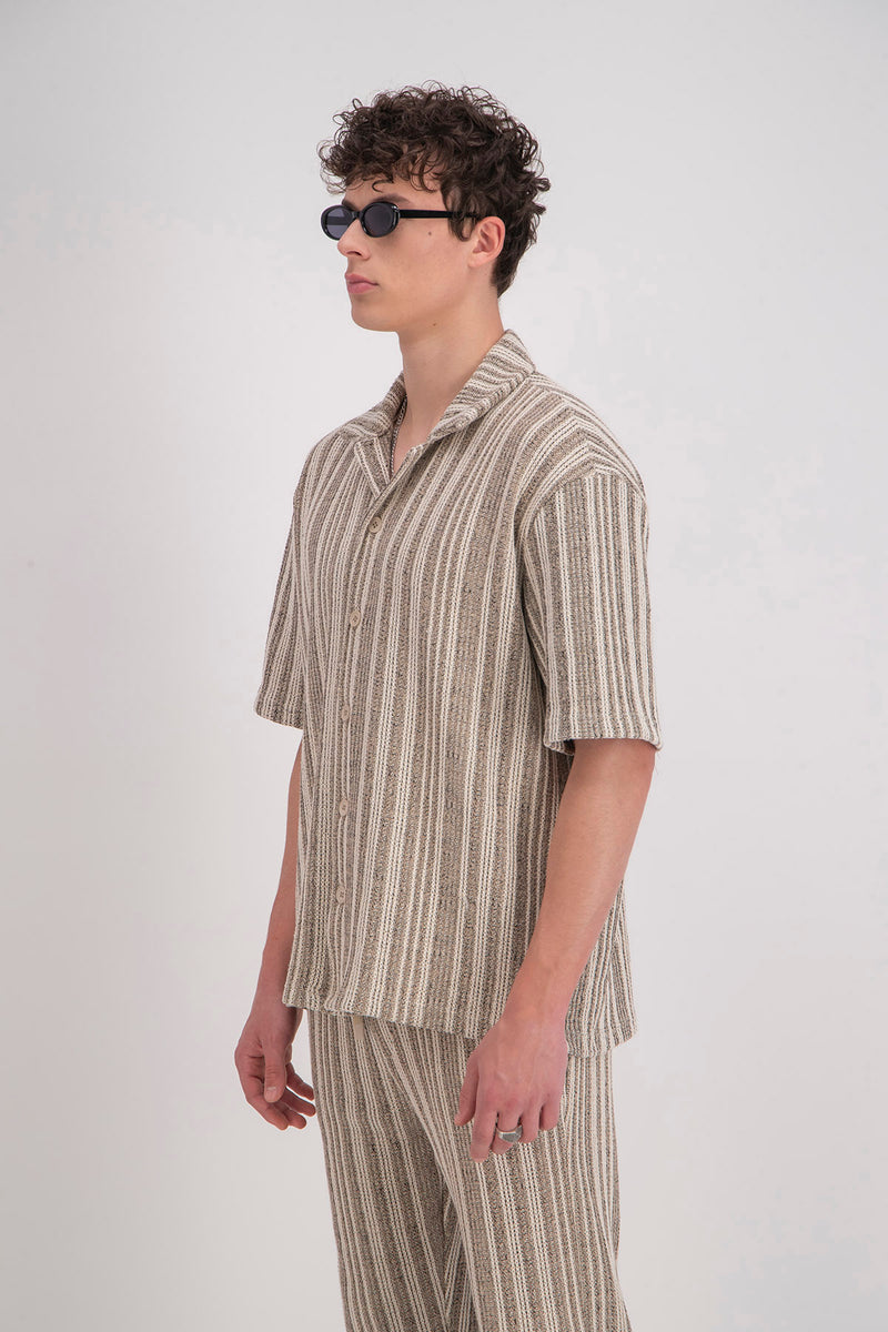 JACQUARD COLORFULL BUTTON SHIRT