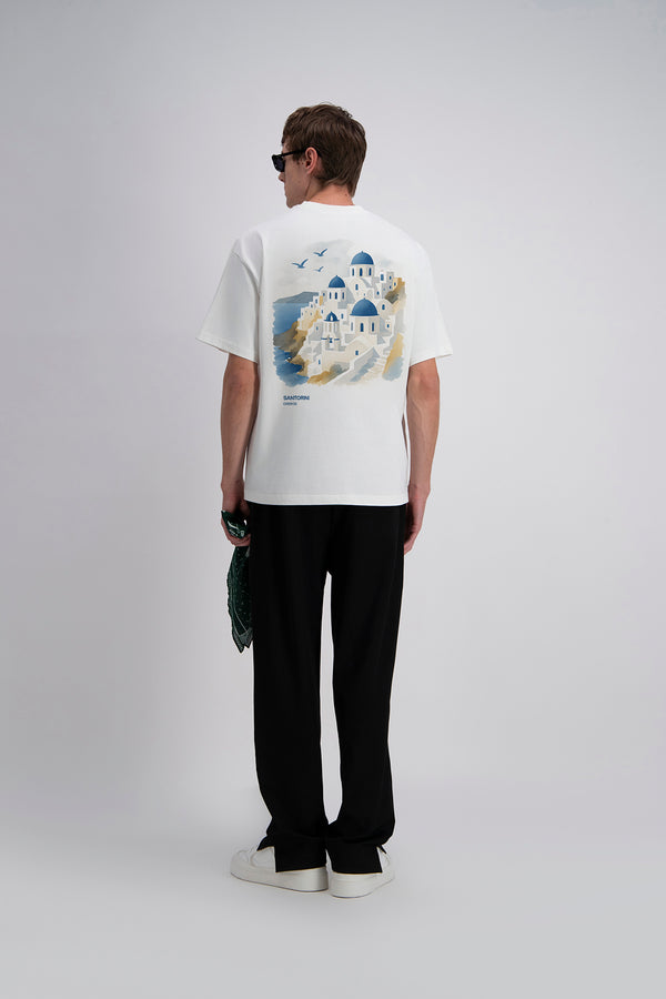 Santorini Print T-Shirt