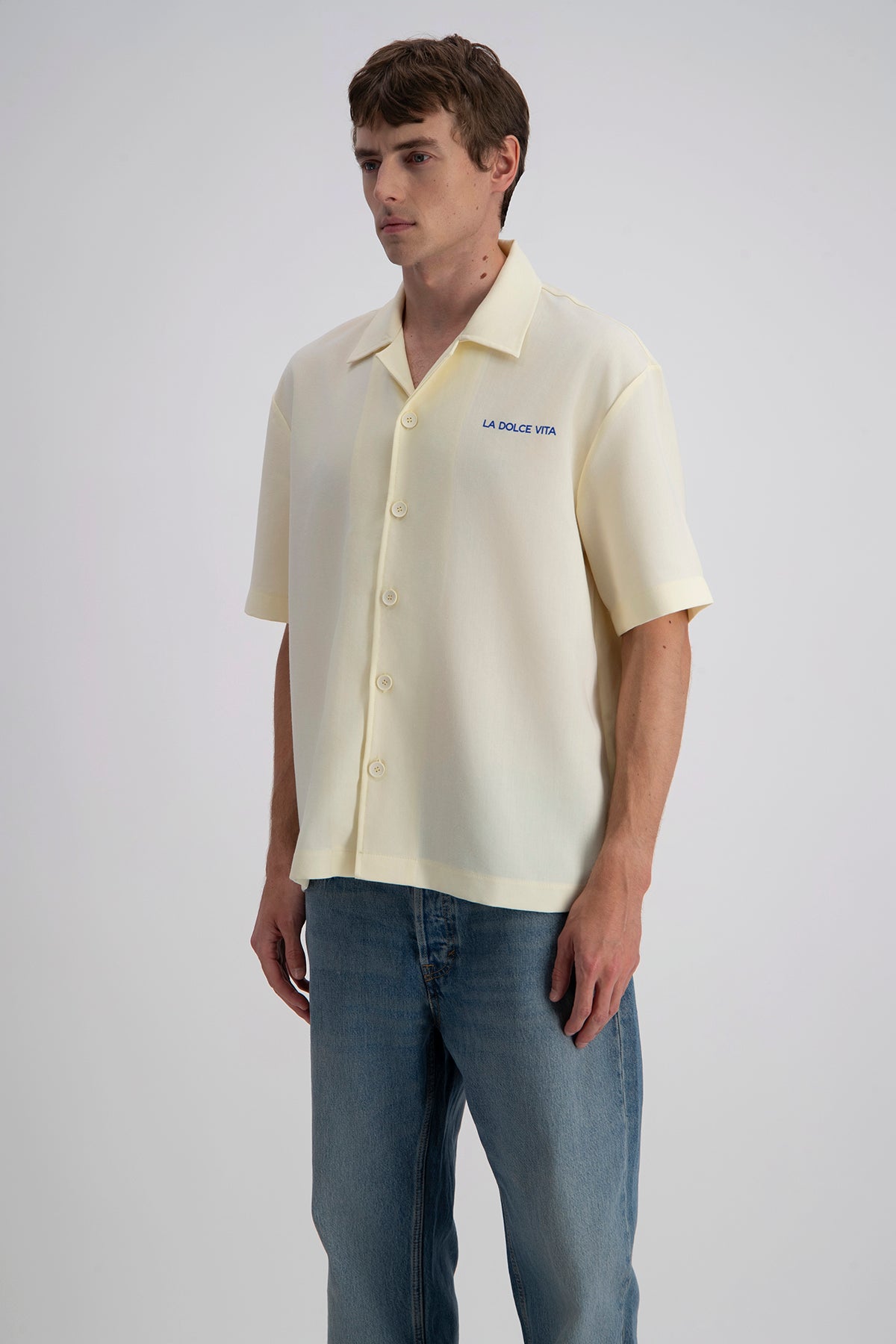 La Dolce Vita Print Button Shirt