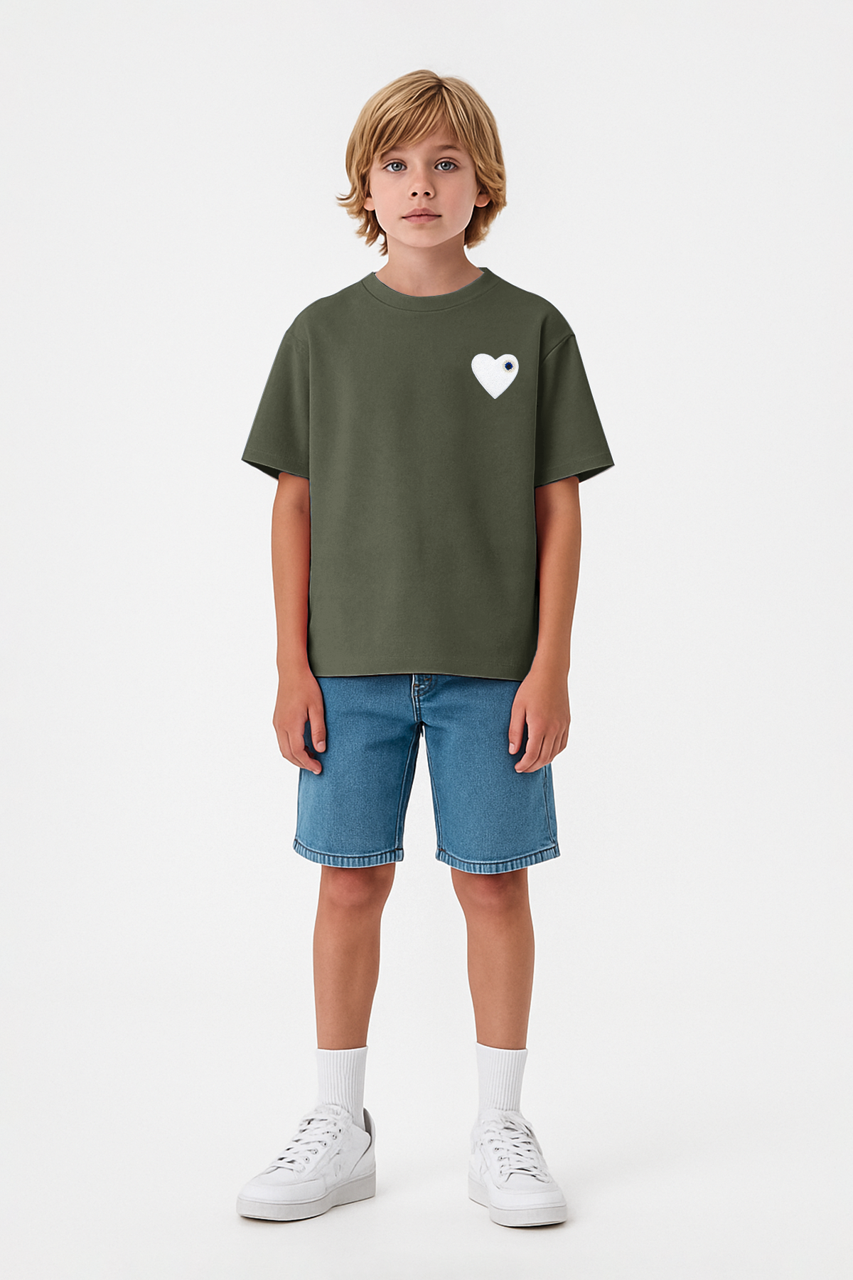 Olive / Blanc