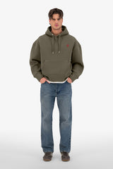 Love Heart Print Oversized Hoodie