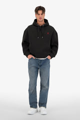 Love Heart Print Oversized Hoodie