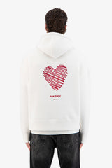 Love Heart Print Oversized Hoodie